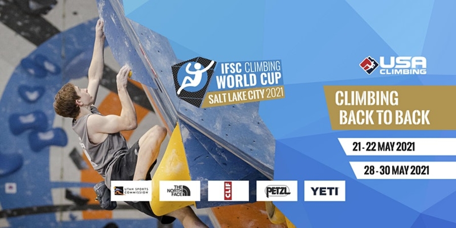 Plakat zawodów Pucharu Świata we wspinaczce sportowej w Salt Lake City
